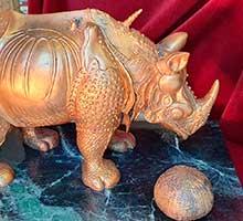 Rhinoceros. Bronze. Salvador Dalí.